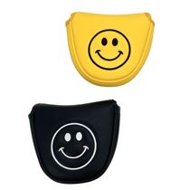 1pc smiling face Embroidery Pattern Golf Putter ver PU Leath