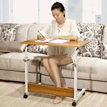Mobile desk with wheels bedside study table folding angle-adjustable tiltable surface childrens computer simple lift table