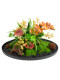 Table Flower Arrangement with a Light Luxury and High-End Feel, Floral Display in the Center of the Round Table, Artificial Plant Decoration for Restaurant Private Rooms