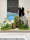 Artificial Moss Green Plant Landscaping, Forest-Style Window Displays, Tree Stump Stands, Silk-Like Moss Micro-Landscape Plant Decorations
