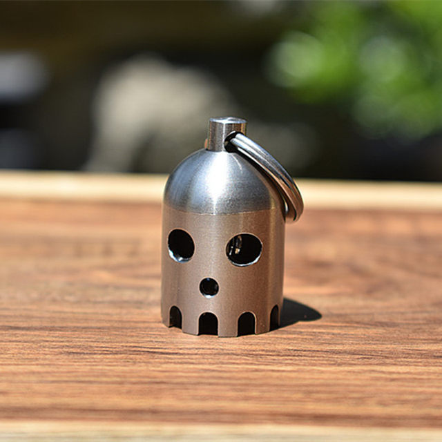 Tuning Fork Bell 304 Stainless Steel Ghost Wind Chime with Crisp Sound Edc Paracord Knife Pendant Braided Rope Bag Charm