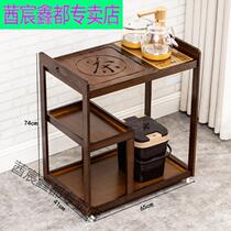 Movable tea cart household small tea table mobile tea table small tea table household bamboo tea tray tea set kettle