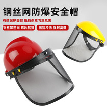 Chainsaw Protective Hat Lawn Mower Safety Hat Hedge Trimmer Face Protector Wire Mesh Safety Mask Helmet Hat