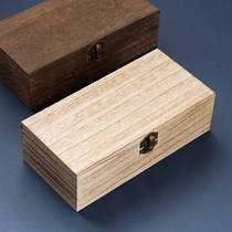 Ancient style hairpin storage wooden box jewelry retro storage desktop rectangular small box large capacity hairpin flip cover