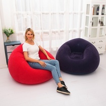 Cross-border inflatable sofa single lazy sofa chair foldable outdoor leisure thick sofa bed new model
