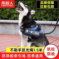 Antarctic dog chain dog leash dog walking rope golden retriever Teddy small medium and large dogs native dog rope pet supplies