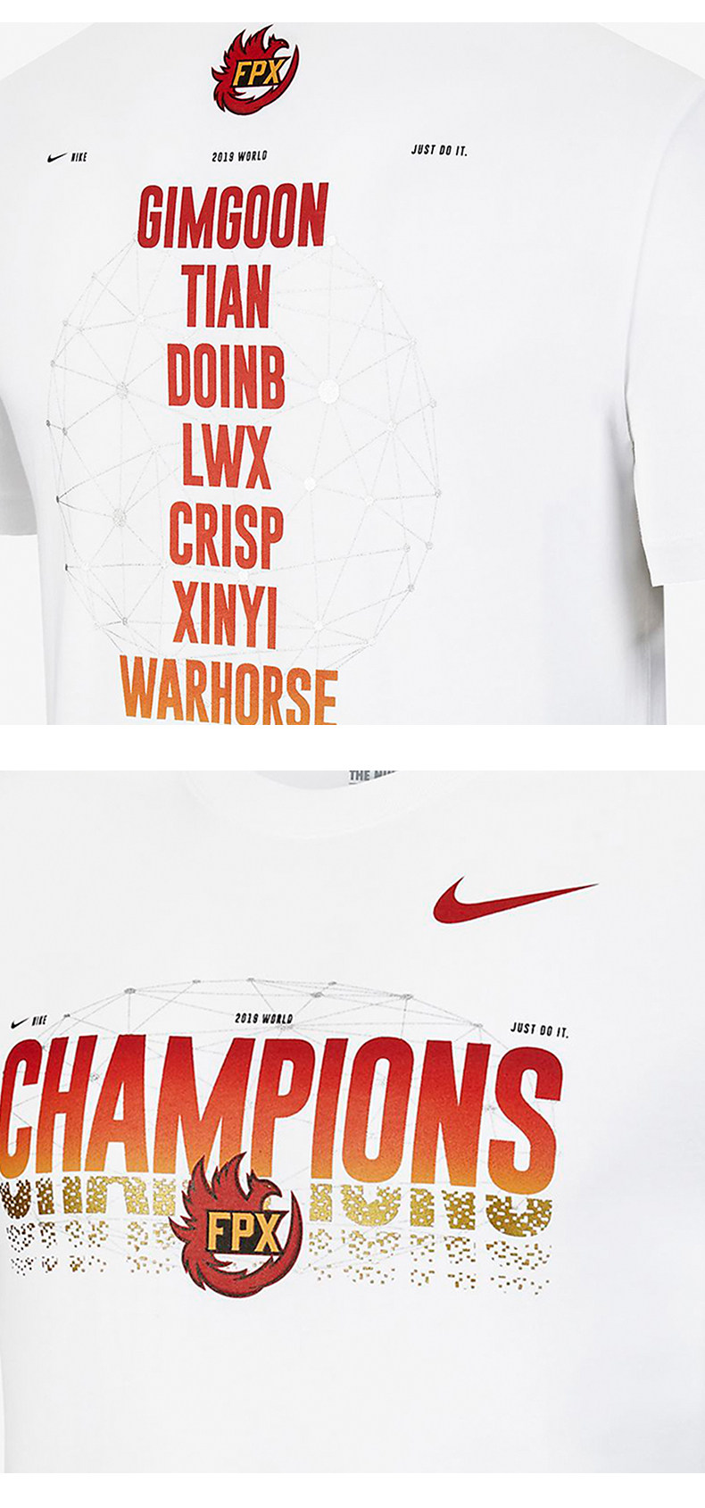 电竞t恤 nike/耐克正品当季新款男子 lpl lol esports fpx 短袖t恤dd0203
