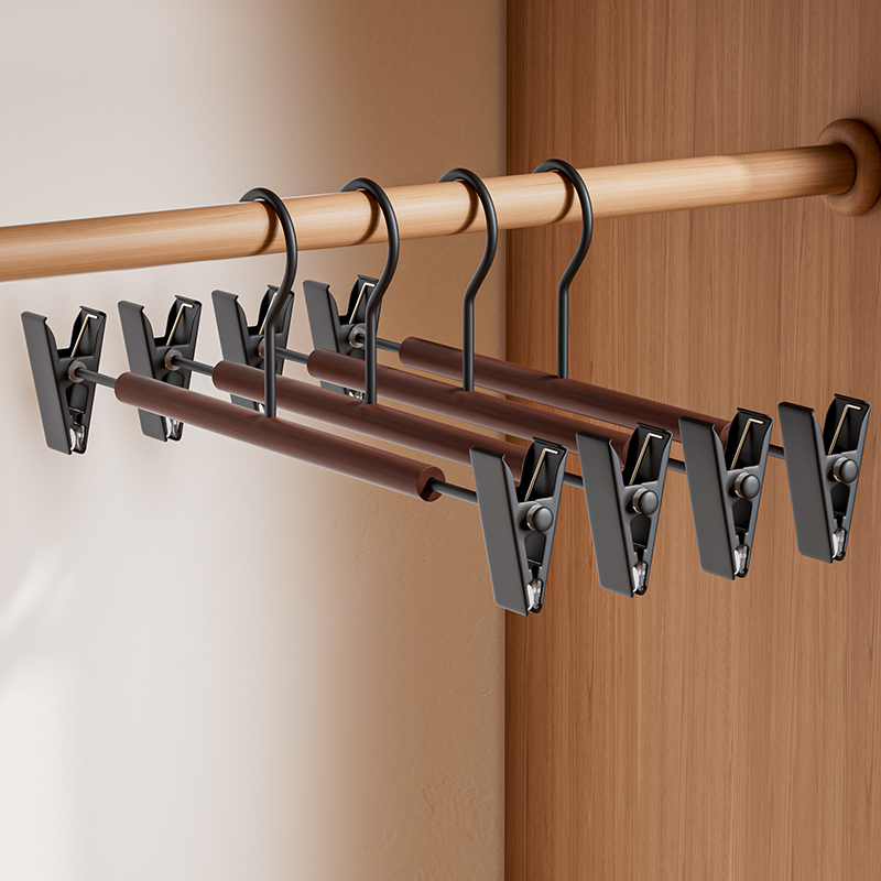 Organizing Expert Recommends Beech Wood Trouser Hangers, Trouser Clips, Home-Use Non-Marking Pants Hangers, Skirt and Trouser Hangers for Built-In Wardrobes Organizing Expert Recommends Beech Wood Trouser Hangers, Trouser Clips, Home-Use Non-Marking Pants Hangers, Skirt and Trouser Hangers for Built-In Wardrobes