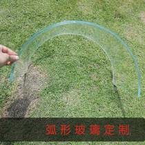 Special-shaped arc-shaped heat-bent tempered glass display cabinet order cabinet tobacco and wine cabinet fish tank fan-shaped circular sightseeing ladder