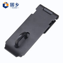 Guxiang stainless steel paint lock door nose buckle lock brand cabinet anti-theft door latch padlock door bolt black 4
