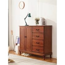 Nordic solid wood chest of drawers European style chest of drawers modern simple chest of drawers bedroom storage cabinet storage cabinet multi-function