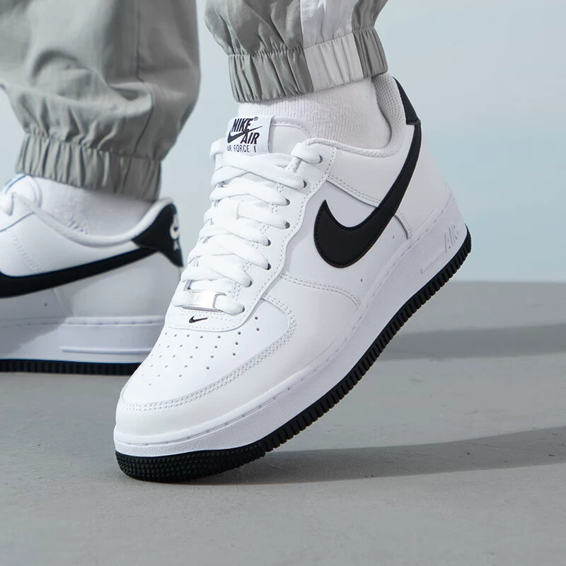 Кроссовки Nike мужские AF1 черно-белые Air Force 1 sneakers