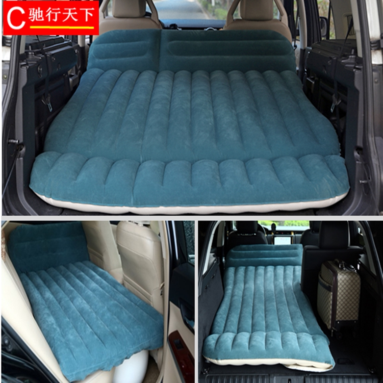Trunk rear seat universal SUV car travel inflatable bed folding split sleeping artifact camping air cushion