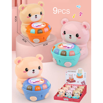 Shengtao 938-16 Display Box 9 Zhuang Electric Light Music Drumming Bear Childrens Set Small Toys