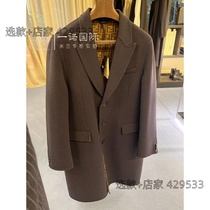 Blue sleeves long row mens wool color large straight picture button outer single case