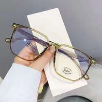 Black frame anti-blue light glasses for myopic women can be equipped with prescription for men with round faces to make them slim and anti-blue light glasses frame to resist fatigue trend