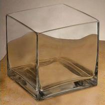 Transparent glass vase fish tank home modern living room countertop square square tank 20cm large glass tank thickened