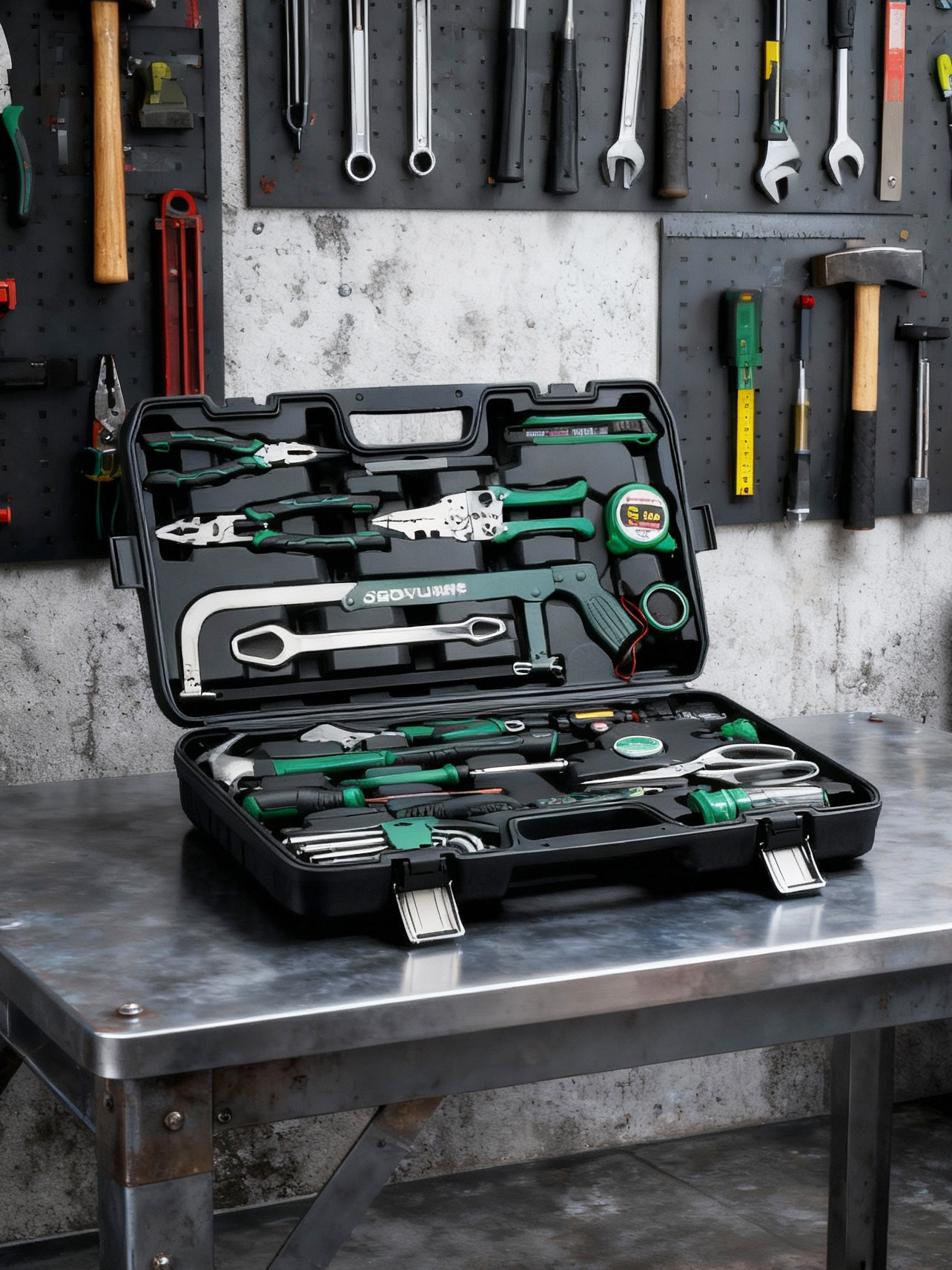 Industrial-Grade Hardware Tool Box Set, Multi-Functional Household Electrician Repair Tool Kit, Complete Set for Vehicle Use