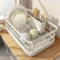 Kitchen dish rack drain rack multi-functional bowl and plate storage countertop tableware bowl and chopsticks cupboard household storage box
