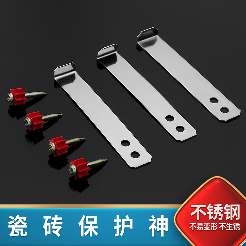 Stainless Steel Tile Hangers Wall-Mounted Tile Dry Hanging Hooks Stone Display Point Hangers Tile Accessories Fixing Stickers
