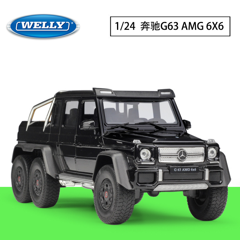 Welly 1:24 Mercedes-Benz G63 Amg 6X6 Off-Road Vehicle Simulation Alloy Car Model Collection Display
