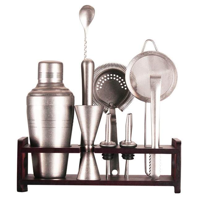 304 stainless steel bartender Boston Shek Pot Buffetware Bar Party Outdoor Storage Rack Cross-border