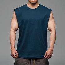 Absorbent mens singlet cotton vest wide shoulder vest pure cotton