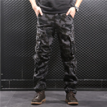 Wolf Claw Spring and Summer New Product Multi-Pocket Camouflage Overalls Mens Loose Casual Large Size Straight Durable Wear-Resistant Fatty Long