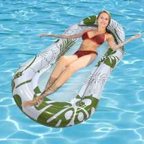 Inflatable backrest floating bed water deck chair foldable deck chair outdoor adult water deck chair