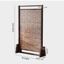Wooden home living room entrance tea room hotel partition wall seat screen modern office simple reed curtain screen partition