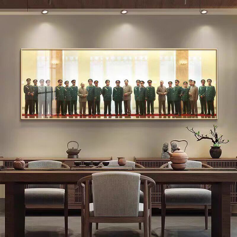 Ten Generals Living Room Sofa Background Wall Decorative Painting New Chinese Style General Office Hanging Painting Patriotic Education Mural Ten Generals Living Room Sofa Background Wall Decorative Painting New Chinese Style General Office Hanging Painting Patriotic Education Mural