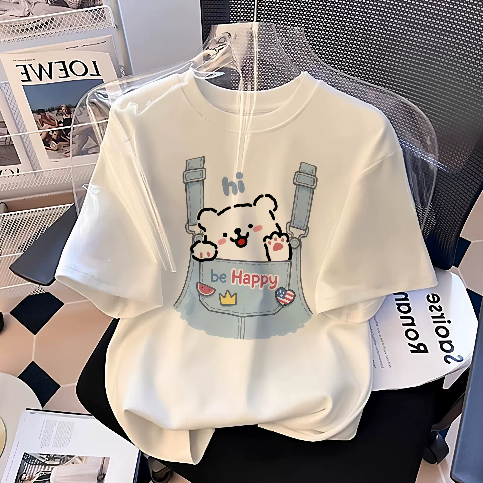 Детская хлопковая летняя футболка для мужчин и женщин, с коротким рукавом