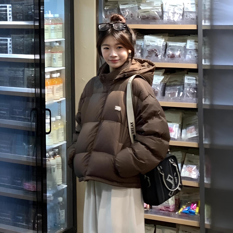 Short down Jacket for Women 2026 New Winter Loose Casual Puffer Jacket for Petite Figures Thickened Off-Season Coat for Warmth