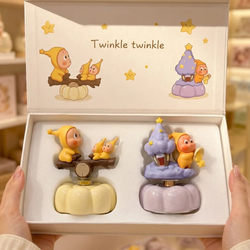 Jingdezhen Same Style Star-Shaped Ceramic Rotating Toy, a Trendy and Healing Cute Popular Creative Desktop Ornament to Give to Your Girlfriend