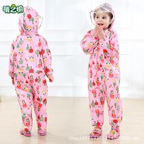 Cross-border supply hooded childrens poncho childrens raincoat boy baby one-piece raincoat girl primary school student micro business