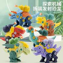 Educational assembled dinosaur toy childrens building blocks deformed Tyrannosaurus rex boy educational toy kindergarten gift