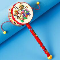Rattle baby toy old-fashioned rattle children can chew the wave drum baby three months old hand drum