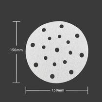 Dry sanding paper 6-inch 17-hole disc self-adhesive back velvet white sandpaper car putty polishing disc 150mm
