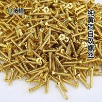 Furniture copper screws nails brass cross countersunk head self-tapping screws flat head machine wire round head golden wood screws