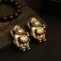 Brass Zhongkui handle pieces ornaments car hangings office car living room ornaments furniture Baogong accessories