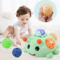 New Ladybug Turtle Hand-Grabbed Silicone Sensory Ball Baby Decompression Fun Press Early Education Toy Piggy Bank