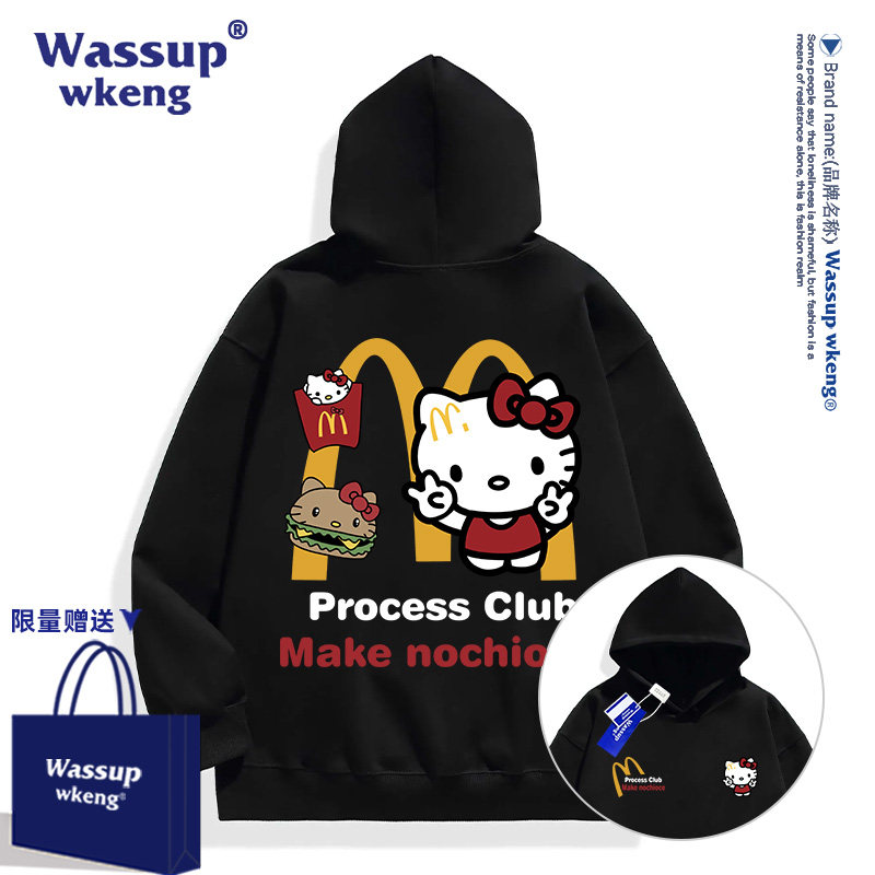 WASSUP, совместный бренд tide, бренд KT cat, женский свитер, новинка 2026 года, осенне-зимний модный стиль, плюс бархатная утолщенная куртка на заказ Изображение 1