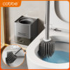 Kabei gun gray toilet brush wall-mounted floor-standing bathroom storage rack toilet cleaning silicone brush toilet cup without punching