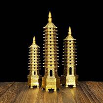 Pure copper Wenchang Tower ornaments 9 ninth floor 13 thirteenth floor study desk decoration crafts manufacturer
