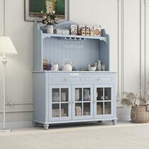 Light blue sideboard light luxury multi-functional wall-mounted dining room cabinet multi-layer tea storage cabinet living room wine cabinet