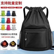 Custom drawstring pocket drawstring backpack sports equipment waterproof fitness sneaker storage basketball training bag football bag