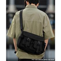 Crossbody bag for male students Oxford cloth high-end design niche trendy brand crossbody bag backpack mens shoulder bag