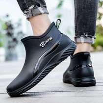 Labor protection work non-slip rubber shoes summer water black chef mens fishing construction site waterproof kitchen rain boots