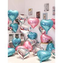 18-inch love-shaped aluminum film balloon set for wedding room engagement room birthday party decoration supplies for bride and groom