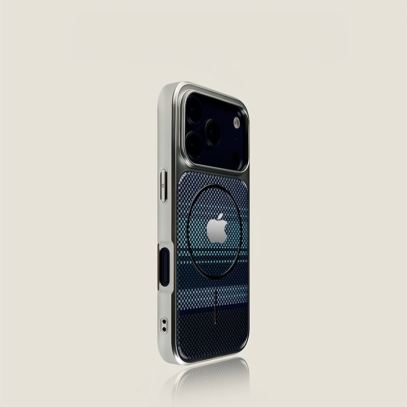 Suitable for Apple 17Promax Carbon Fiber High-End Phone Case, New Anti-Scratch and Anti-Slip Shell, Iphone17Pro Fine Circle Magnetic Full-Cover Ultra-Thin Anti-Drop Kevlar 16Promax Protective Case